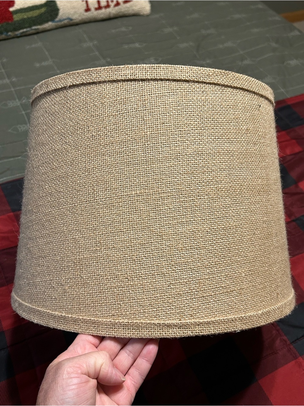 Natural Burlap Lamp Shade - Neutral Tan